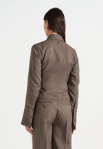 sonia-houndstooth-cinch-shirt-brown