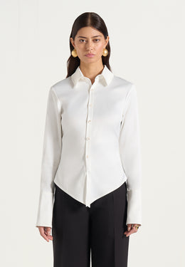 sonia-satin-cinch-shirt-white