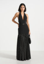 deborah-halter-neck-maxi-dress-with-waist-detail-black-white