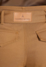 Natalie - Belted Wide Leg Strap Cuff Cargo Pant - Fawn