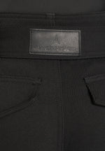 Natalie - Belted Wide Leg Strap Cuff Cargo Pant - Black