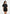 Summer - Ruched Open-Back Cotton T-Shirt Mini Dress - Black