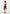 Valeska - Leather Corset Satin Lace Sash Mini Dress - Black