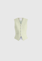 Christine - Tailored Cinched Waistcoat - Sage