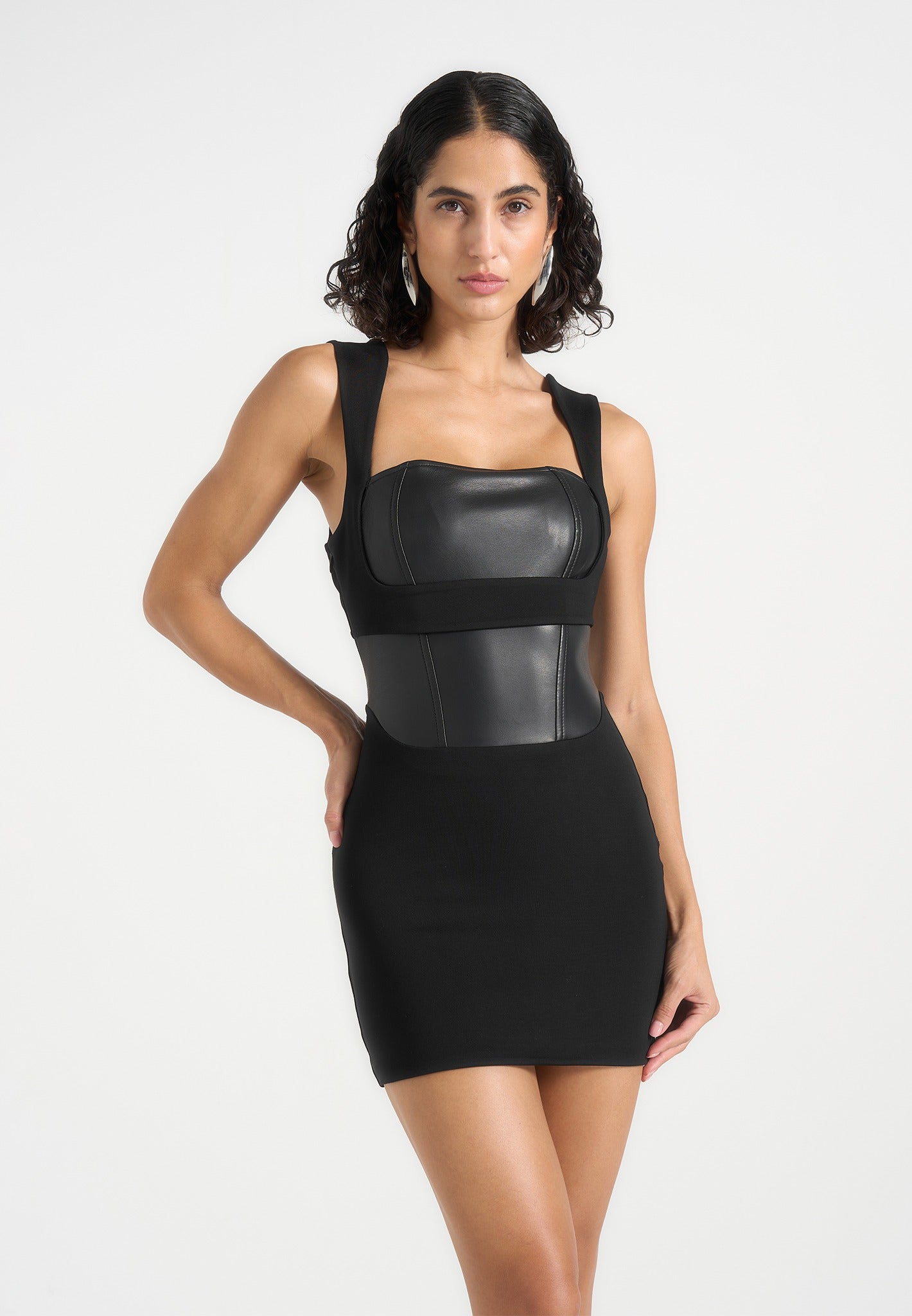 layered-corset-mini-dress-black