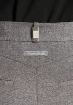 Danielle - Tailored Pleated Cargo Pants - Grey Marl