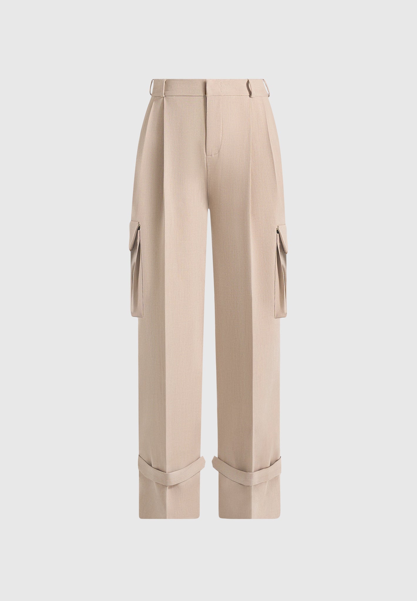 textured-tailored-pleated-cargo-trousers-taupe-1