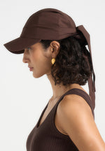 Arianne - Linen Bandana Cap - Brown