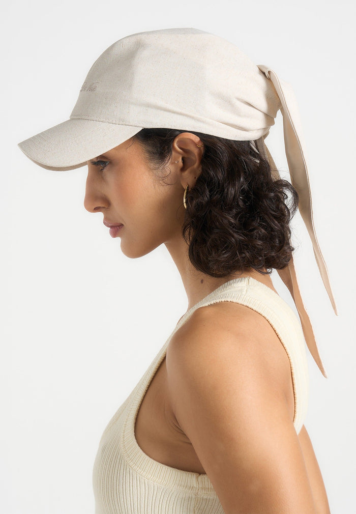 Arianne - Linen Bandana Cap - Natural