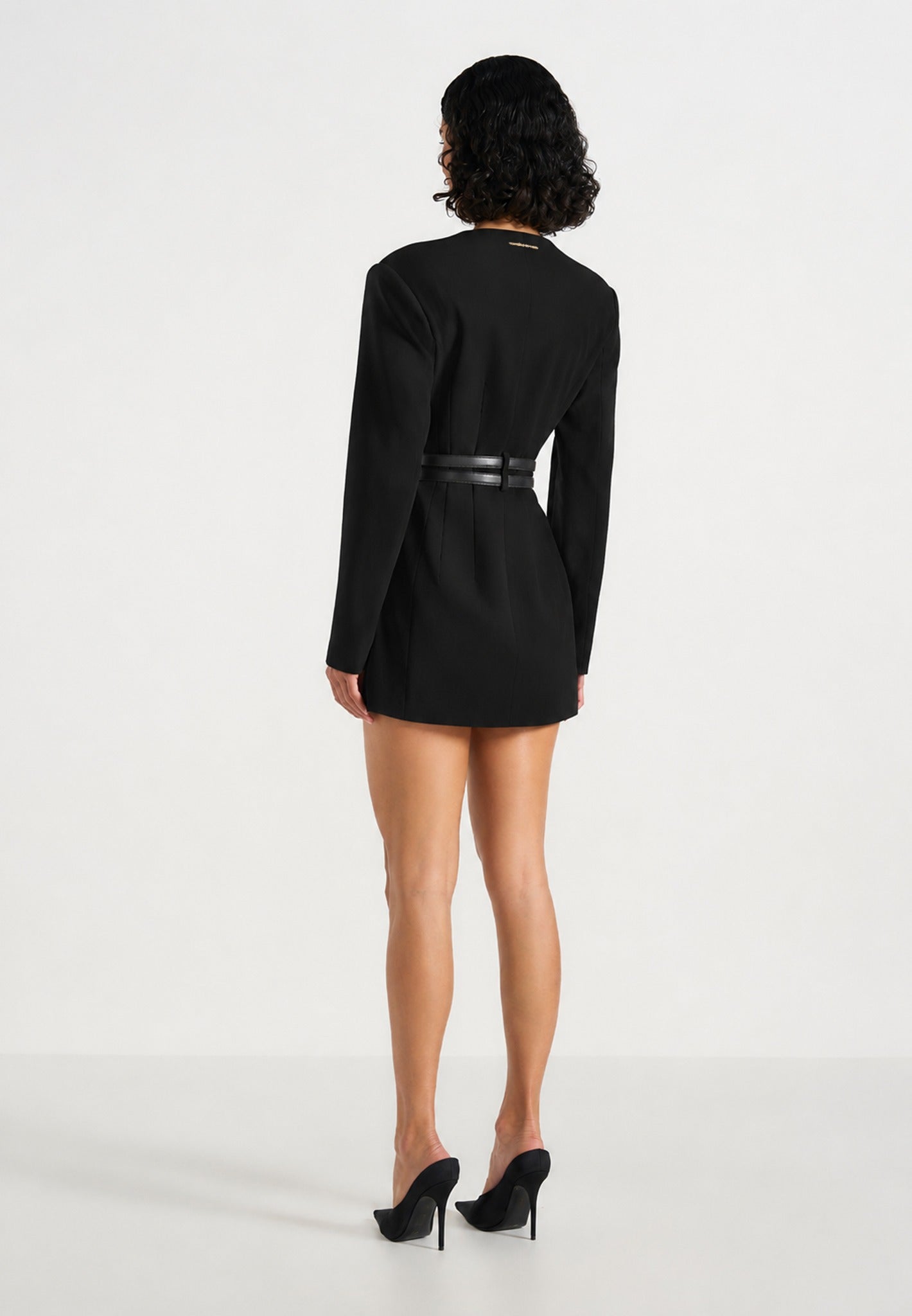 sierra-double-breasted-belted-blazer-dress-black