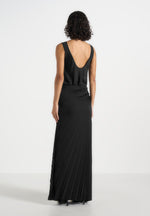 fiona-satin-fan-pleat-maxi-skirt-black