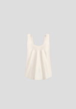 Mathilda - Satin Scoop Neck Open Back Vest - Ivory