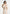 Ava - Halterneck Embellished Corset Gathered Maxi Dress - Cream