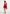 Mirena - Ruched Open Back Mini Dress With Scarf - Red