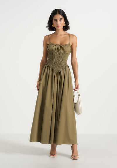 elva-smocked-waist-cotton-maxi-dress-khaki