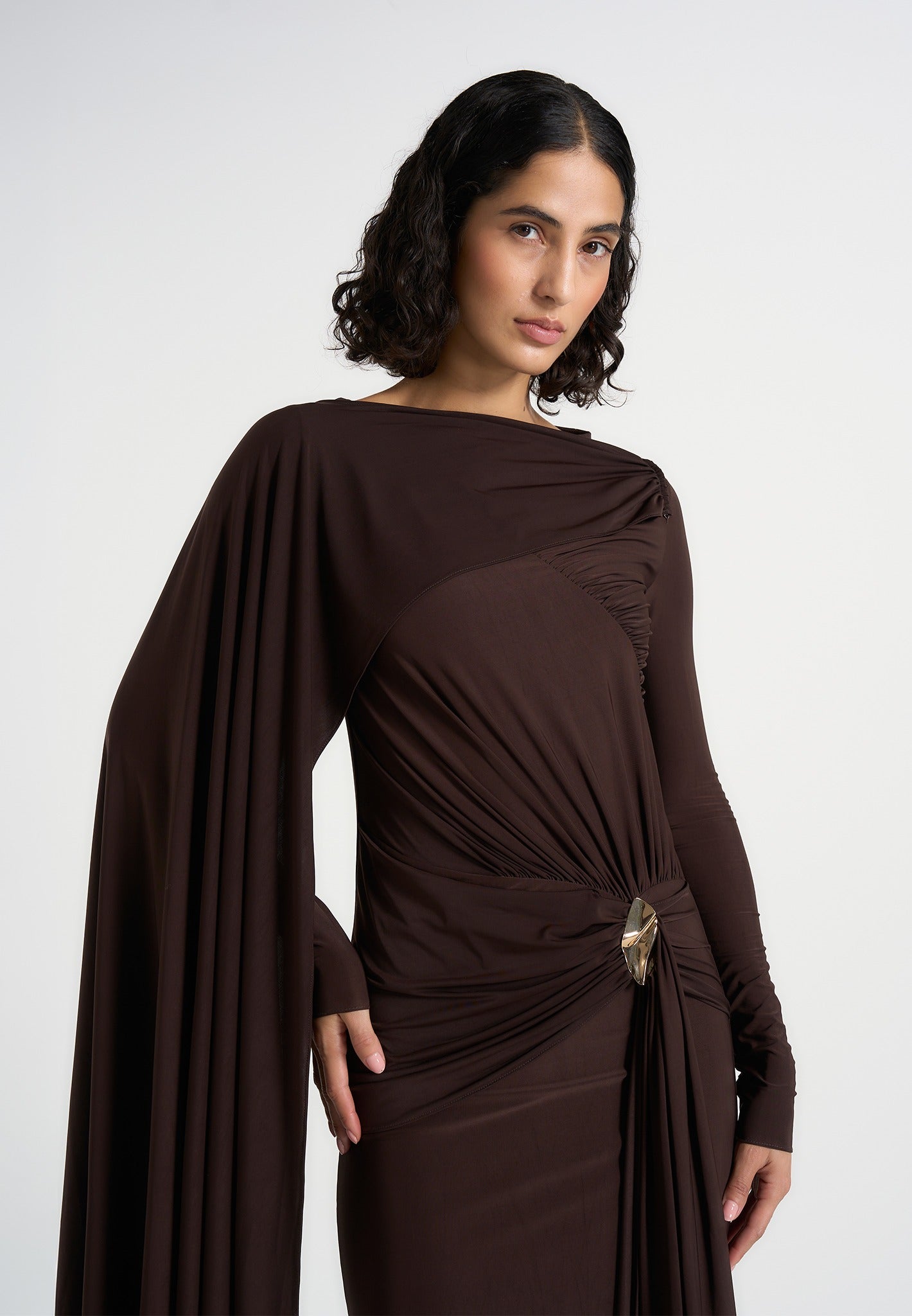edena-asymmetric-ruched-draped-maxi-dress-brown