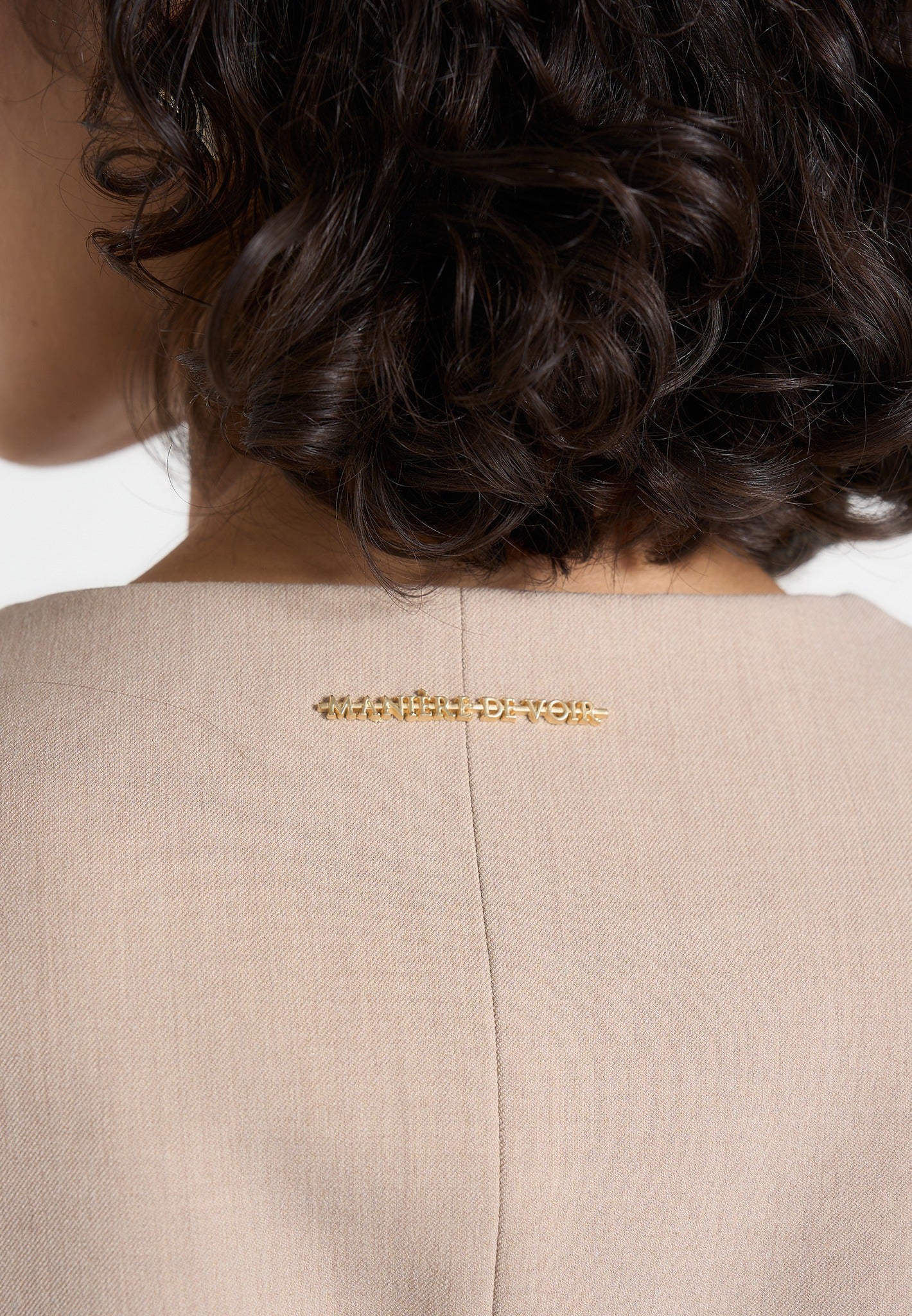 Sierra - Double Breasted Belted Blazer Dress - Taupe