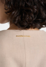 Sierra - Double Breasted Belted Blazer Dress - Taupe