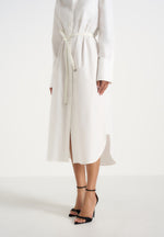 isa-belted-cotton-midi-shirt-dress-white