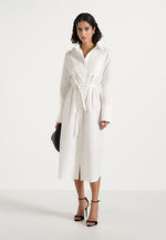 isa-belted-cotton-midi-shirt-dress-white
