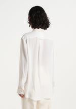 Mya - Crochet Detail Georgette Shirt - Off White