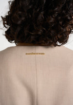 Sierra - Double Breasted Belted Blazer Dress - Taupe