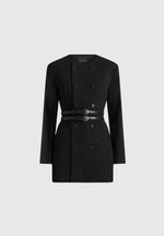 sierra-double-breasted-belted-blazer-dress-black