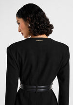 sierra-double-breasted-belted-blazer-dress-black