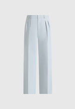 Julie - Tailored Twin Pleat Pants - Pale Blue