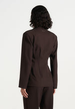 beatrice-tailored-cinched-blazer-dark-brown
