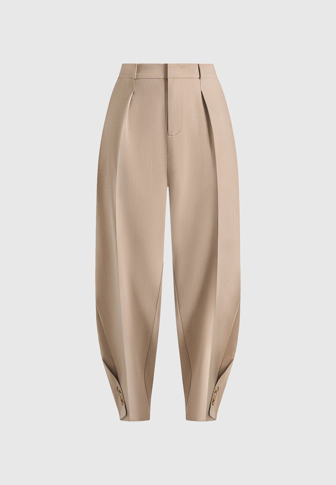 Sophie - Twist Leg Tailored Pants - Beige