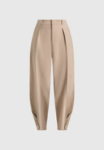 Sophie - Twist Leg Tailored Pants - Beige