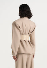 marie-twist-sleeve-tailored-blazer-with-belt-beige