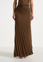 fiona-satin-fan-pleat-maxi-skirt-brown
