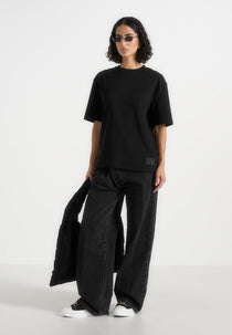 TS007 - Unisex Relaxed Fit Cotton T-Shirt - Black