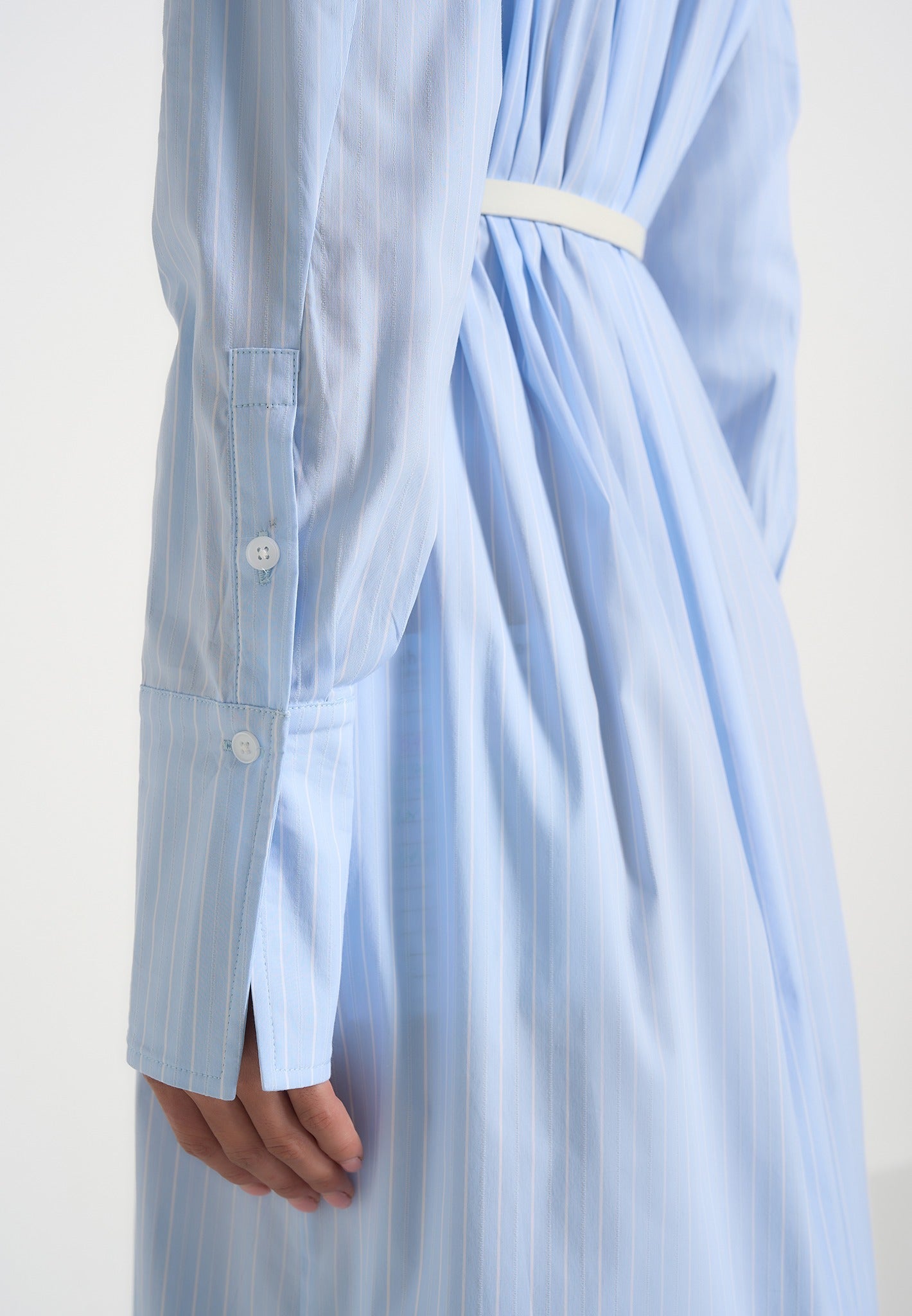 isa-belted-pinstripe-cotton-midi-shirt-dress-pale-blue