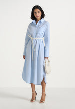 isa-belted-pinstripe-cotton-midi-shirt-dress-pale-blue