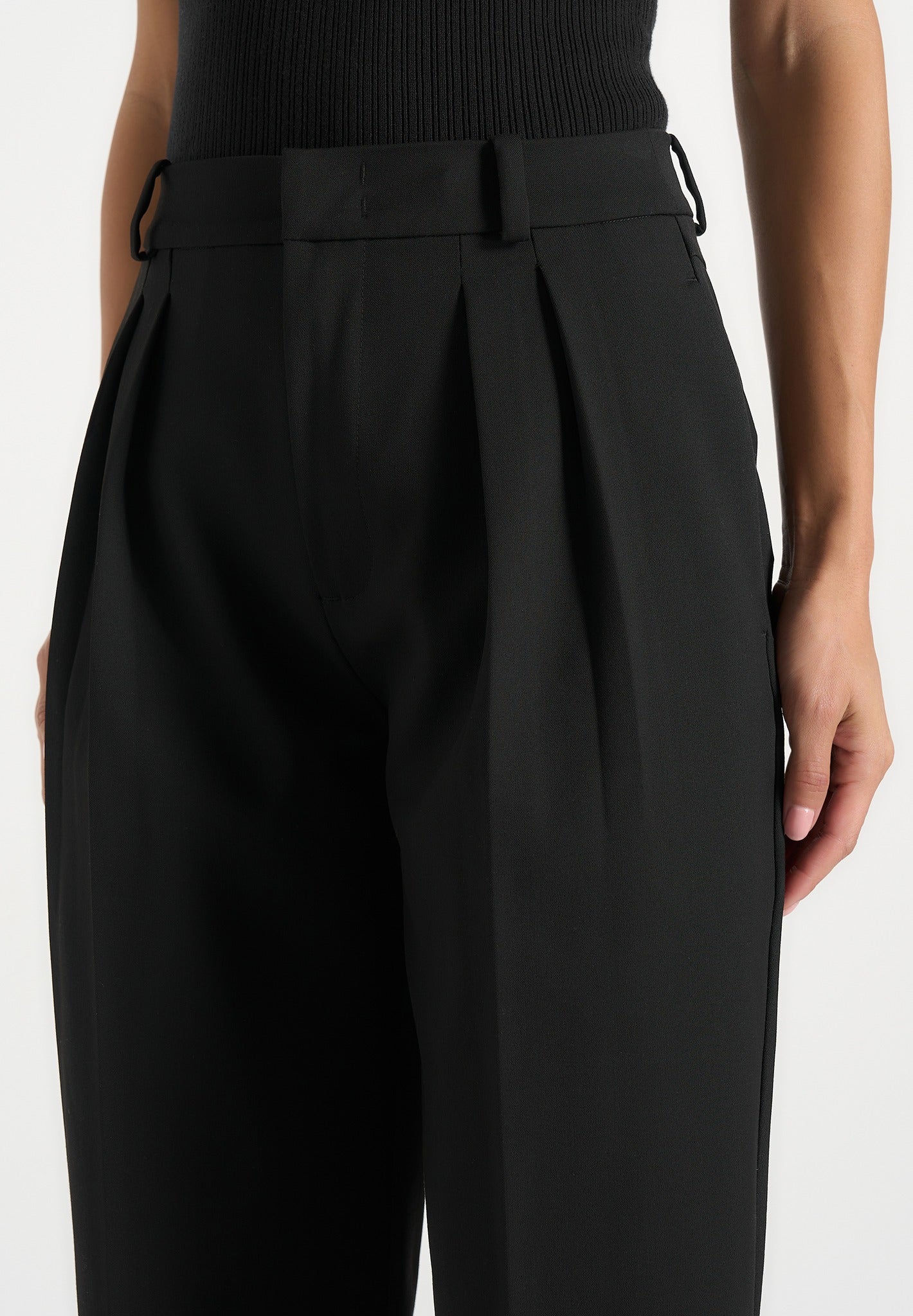 darlene-turn-up-detail-tailored-twin-pleat-trousers-black