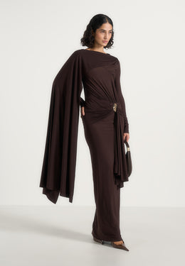 edena-asymmetric-ruched-draped-maxi-dress-brown