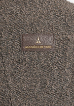 Catherine - Cropped Boucle Denim Jacket - Brown