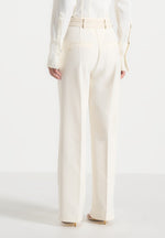 Pascale - Tailored Twin Belt Pants - Off White
