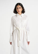 isa-belted-cotton-midi-shirt-dress-white