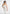 Danika - Metallic Knit Belted Midi Dress - White