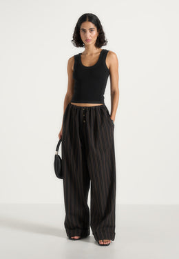 ivanna-elasticated-wide-leg-striped-cotton-trousers-black-brown