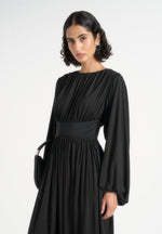 ivana-modest-pleated-cinch-maxi-dress-black