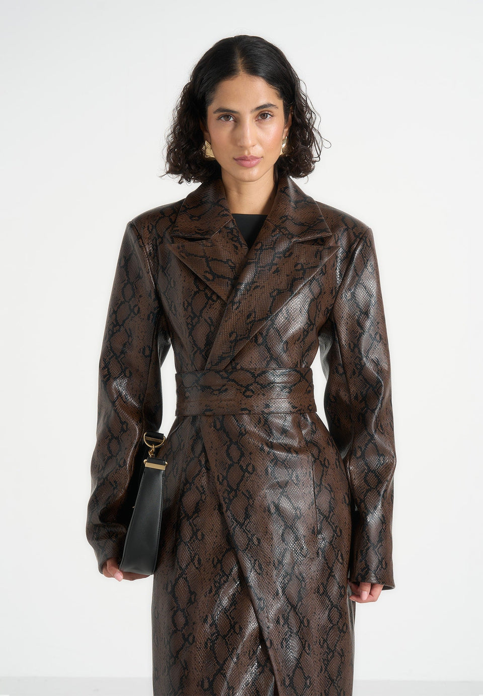 esma-python-asymmetric-coat-with-cinch-belt-brown