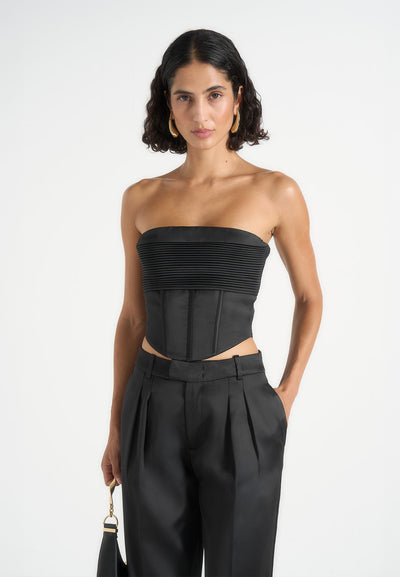 satin-pintuck-bandeau-corset-top-blacknew