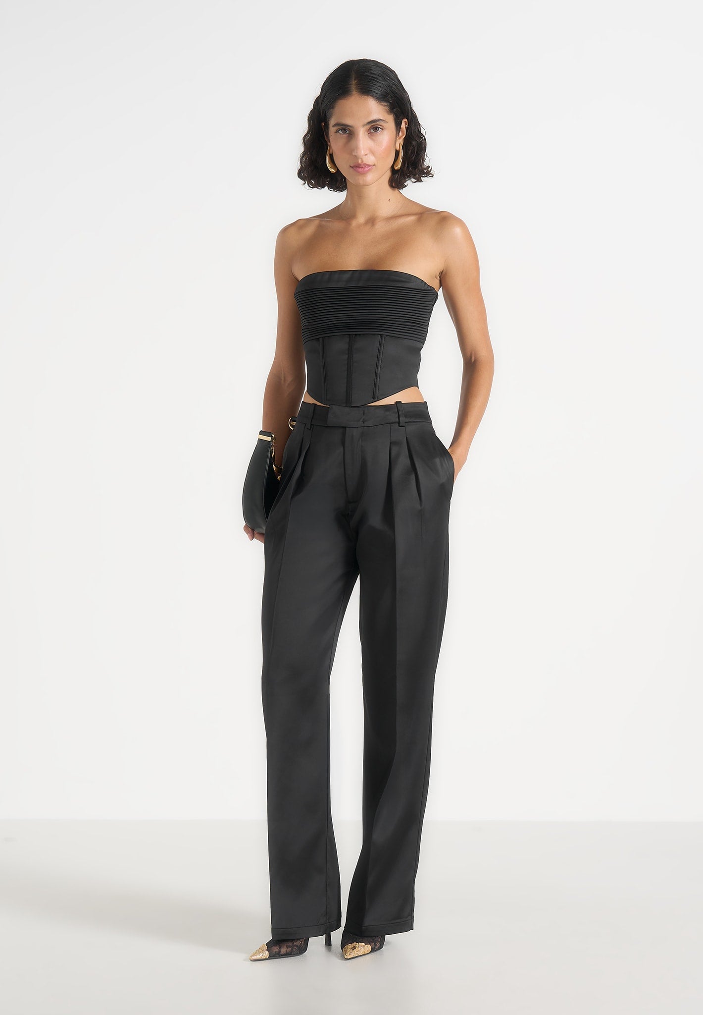 satin-pintuck-bandeau-corset-top-blacknew