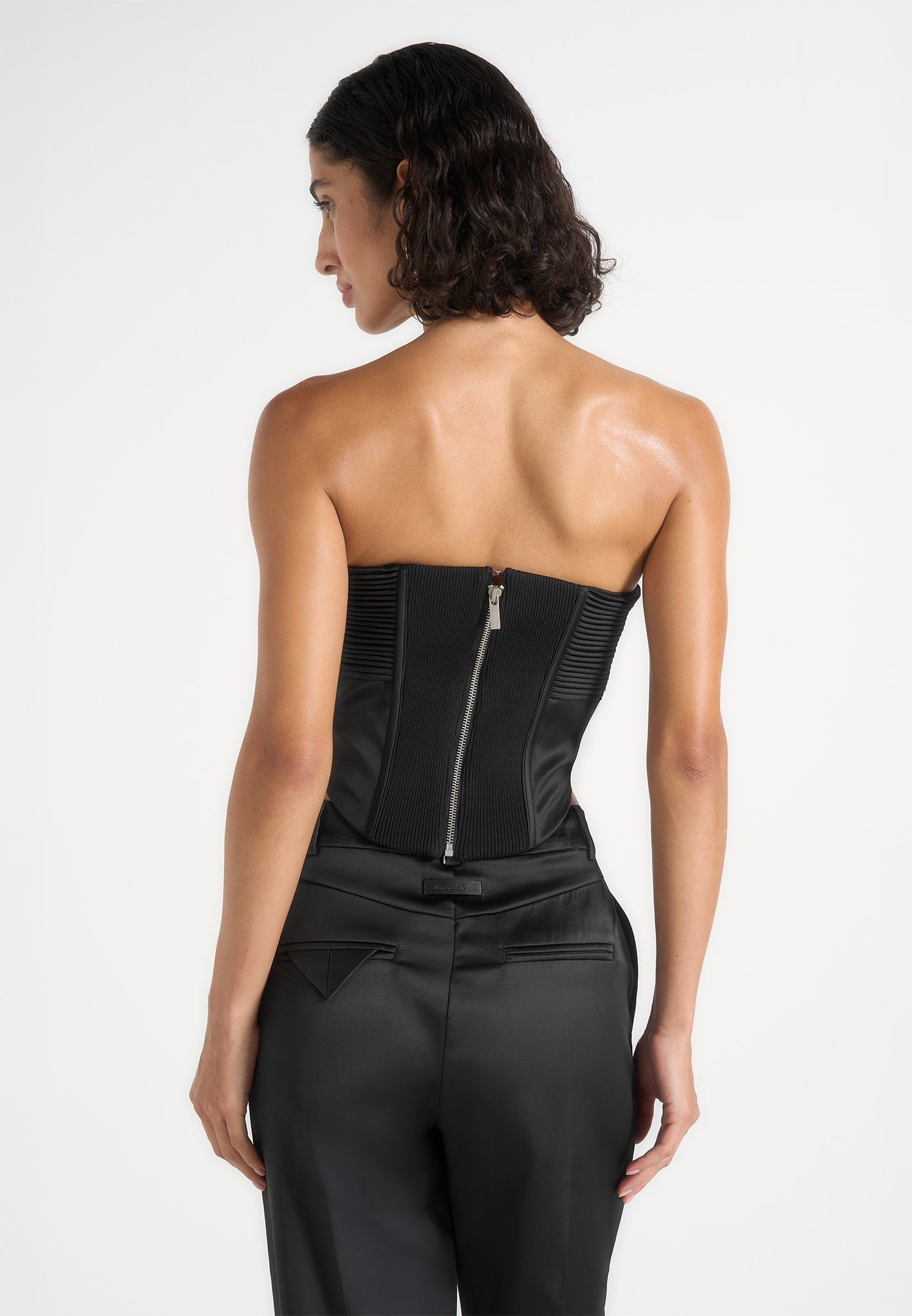 satin-pintuck-bandeau-corset-top-blacknew