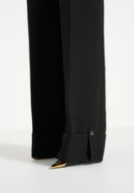 Ruby - Tailored Belted Cargo-Pocket Jumpsuit - Black